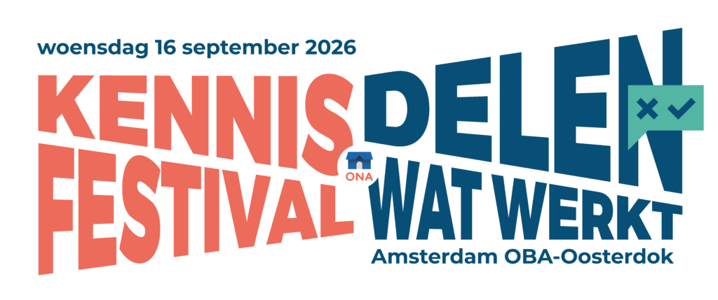 Header ONA-Kennisfestival: Delen wat werkt! Woensdag 16 september 2026